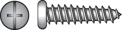 HILLMAN No. 8 Ga. X 3/4 in. L Phillips/Slotted Pan Head Sheet Metal Screws 100 pk