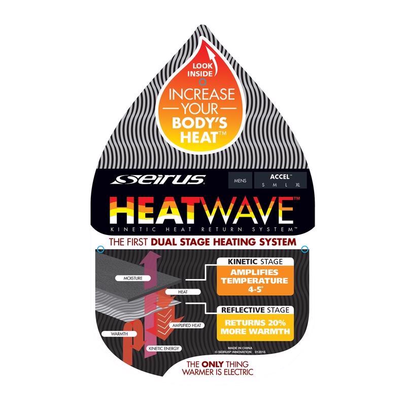 Seirus Heatwave Accel L Rip Stop Shell Insulated Black Cold Weather Gloves