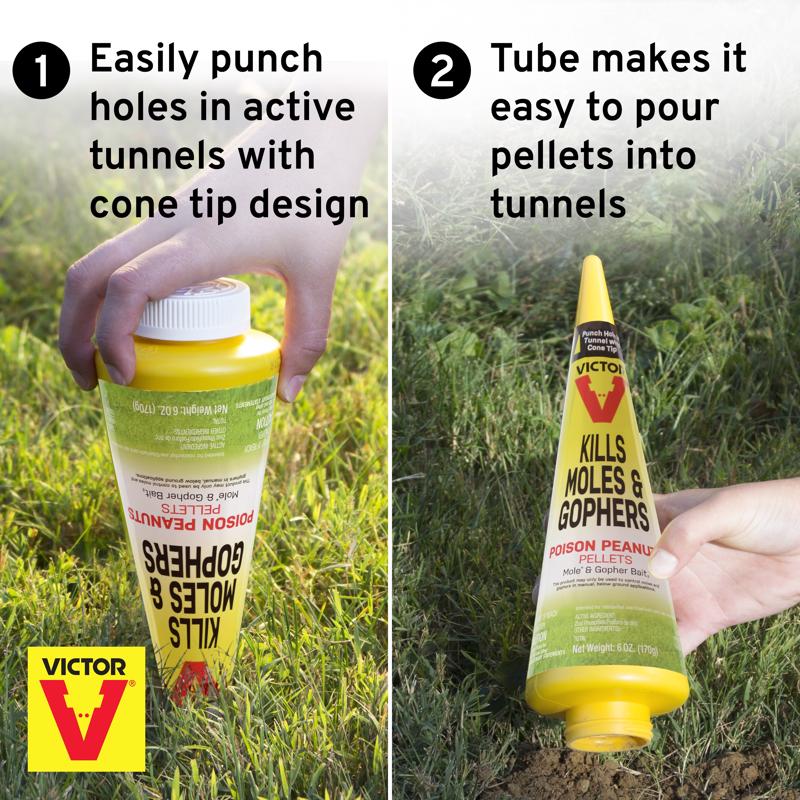 Victor Toxic Poison Peanuts Pellets For Gophers and Moles 6 oz