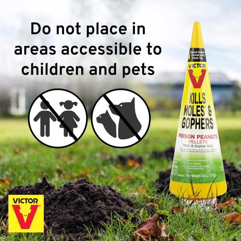 Victor Toxic Poison Peanuts Pellets For Gophers and Moles 6 oz