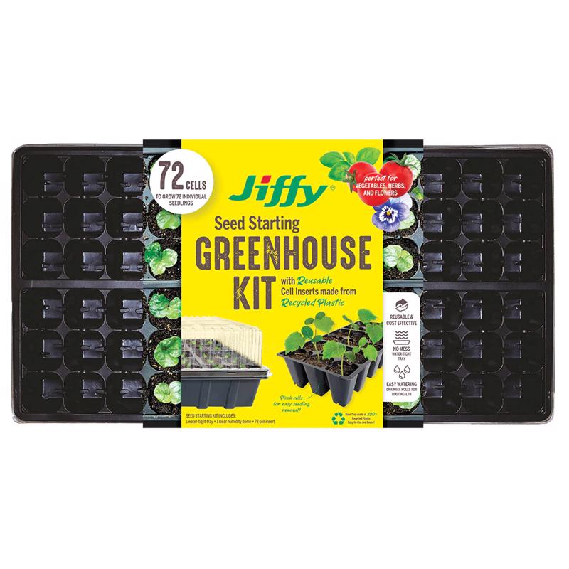 Jiffy Greenhouse 72 Cells 11 in. W X 22 in. L Seed Starting Kit