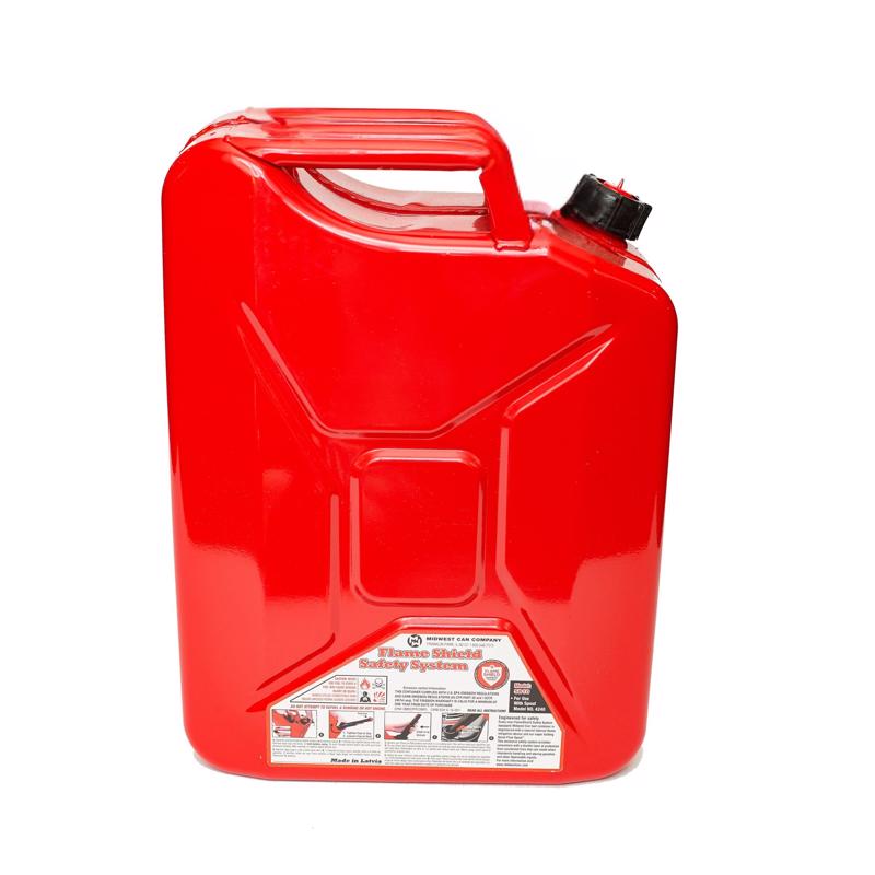 Midwest Can Quick Flow Spout Metal Gas Can 5 gal