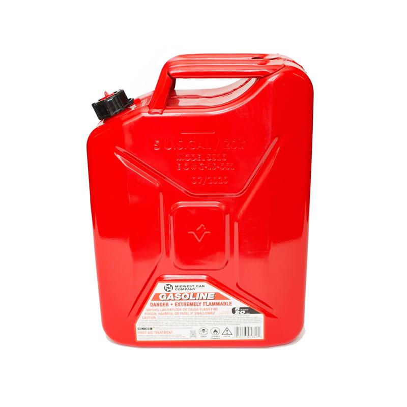 Midwest Can Quick Flow Spout Metal Gas Can 5 gal
