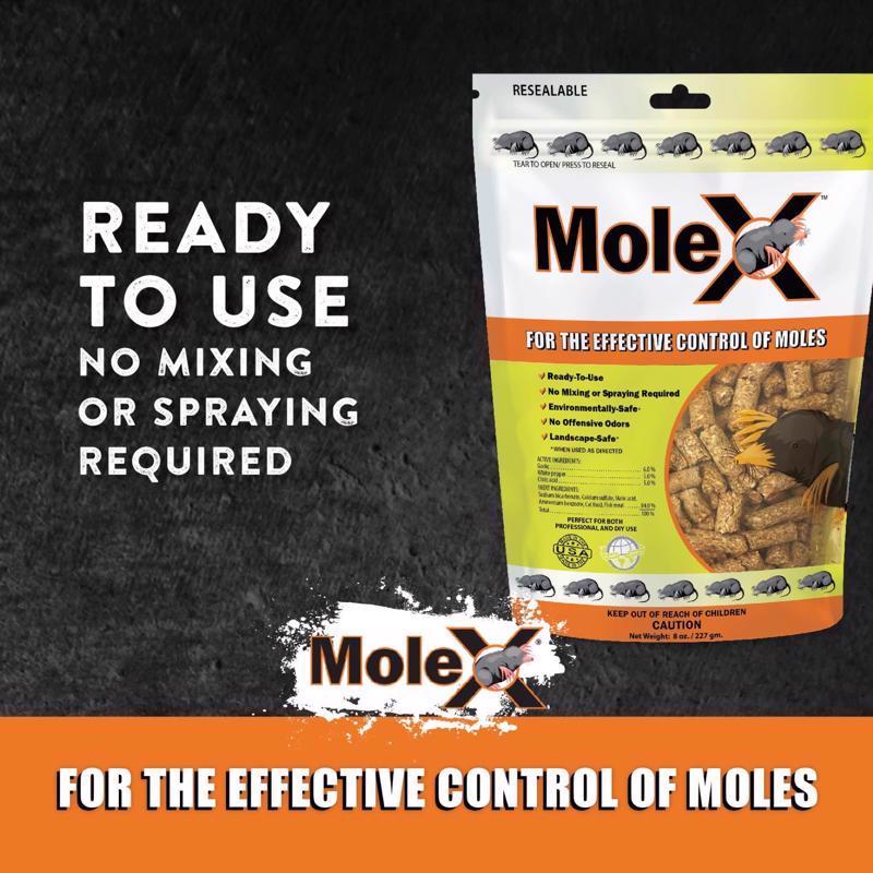 MoleX Non-Toxic Bait Pellets For Moles 8 oz