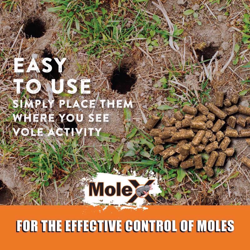 MoleX Non-Toxic Bait Pellets For Moles 8 oz