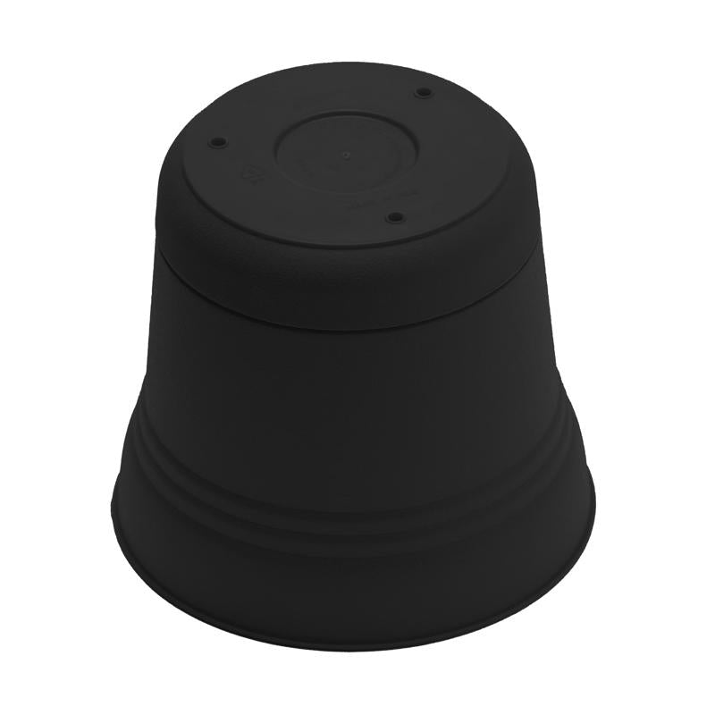 Bloem Saturn 10.75 in. H X 12.25 in. W Plastic Traditional Planter Black