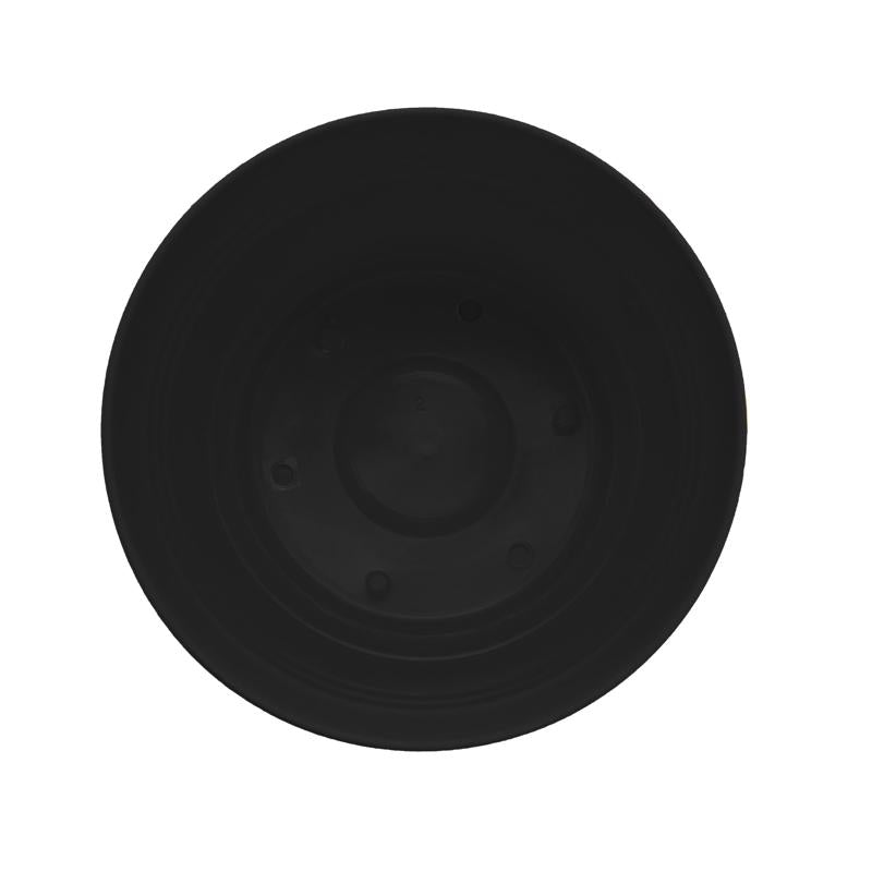 Bloem Saturn 6.5 in. H X 7.25 in. W Plastic Traditional Planter Black