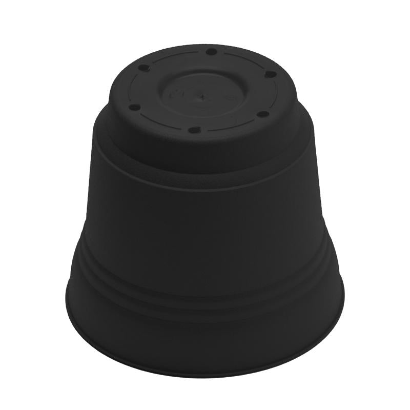 Bloem Saturn 6.5 in. H X 7.25 in. W Plastic Traditional Planter Black