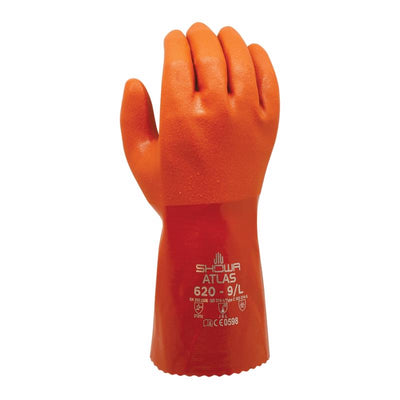 Atlas Unisex Indoor/Outdoor Chemical Gloves Orange L 1 pair