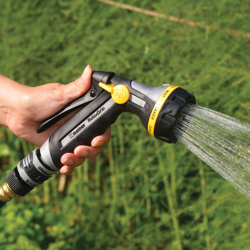 Melnor RelaxGrip 8 Pattern Adjustable Multi-Pattern Metal Hose Nozzle