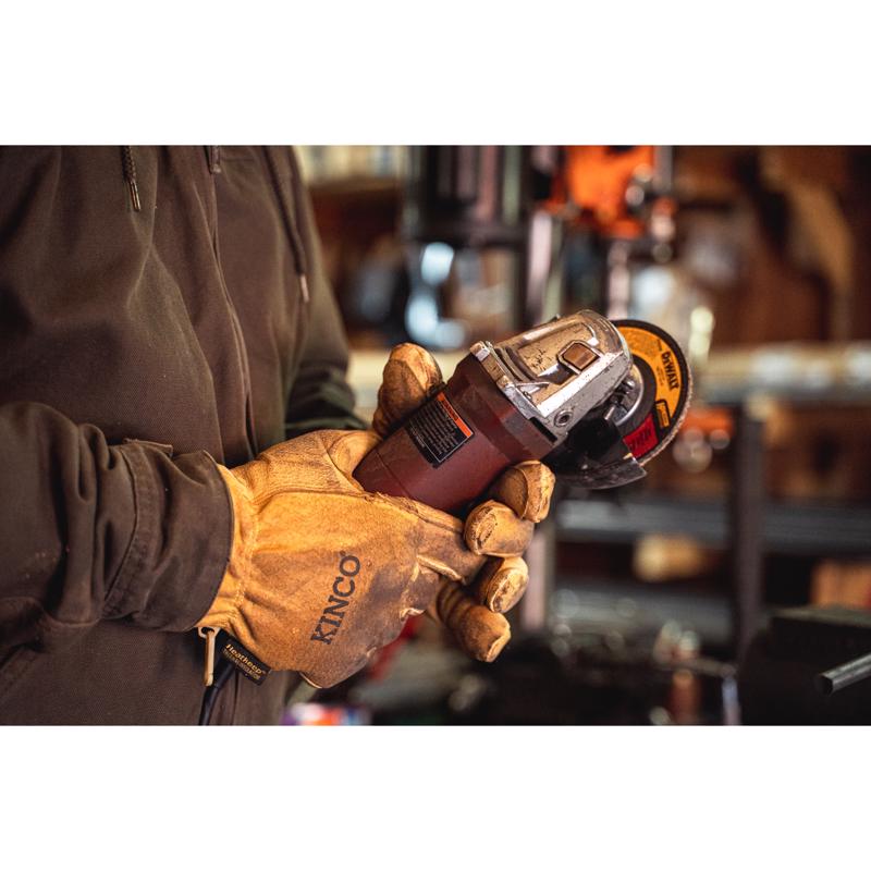 Kinco M Pigskin Leather Cold Weather Black/Gold Ski Gloves