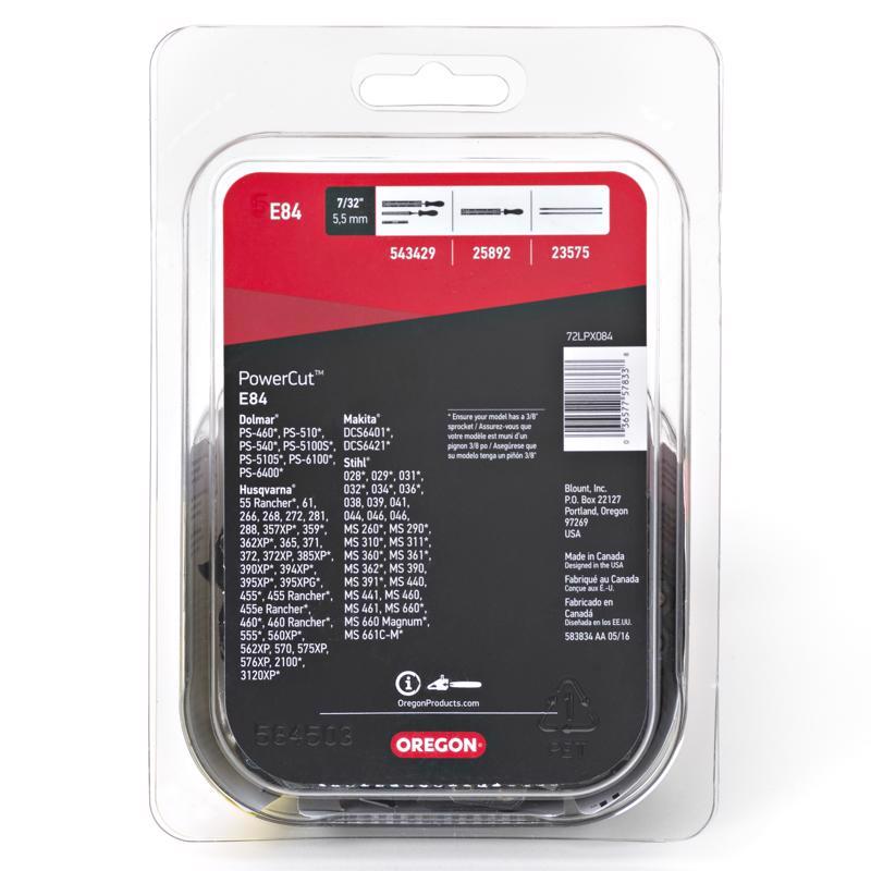 Oregon PowerCut E72 20 in. Chainsaw Chain 72 links