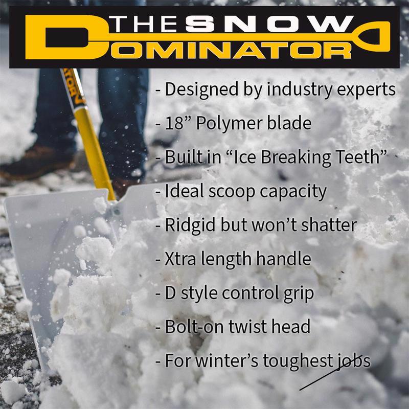 The Snowplow THE ORIGINAL SNOW PUSHER 18 in. W X 57.5 in. L Poly Snow Shovel