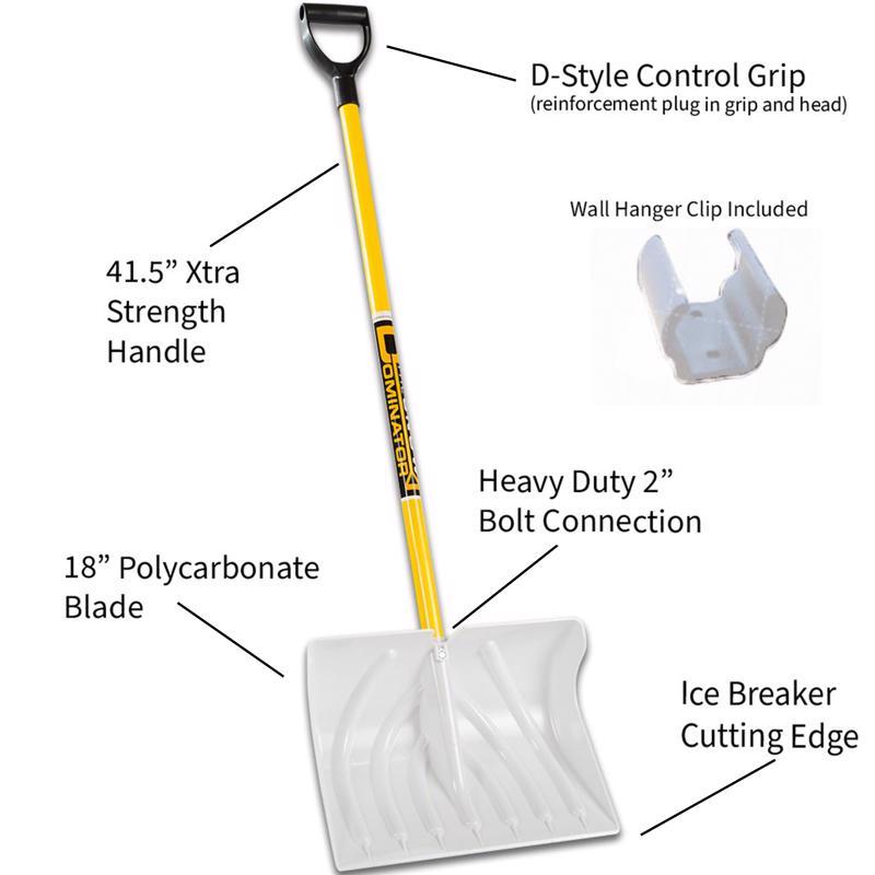 The Snowplow THE ORIGINAL SNOW PUSHER 18 in. W X 57.5 in. L Poly Snow Shovel