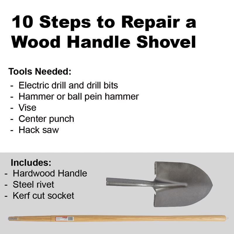 Truper 48 in. Wood Shovel Replacement Handle