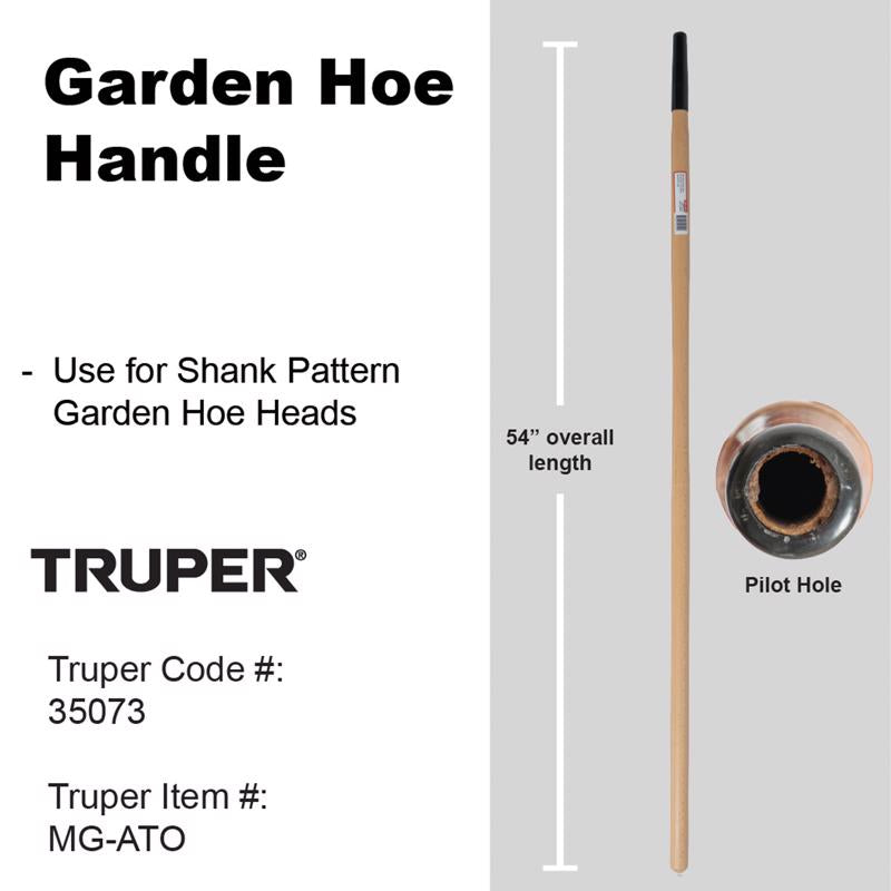 Truper 54 in. Wood Garden Hoe Replacement Handle
