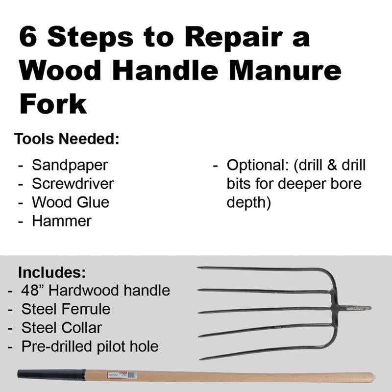 Truper 48 in. Wood Garden Fork Replacement Handle
