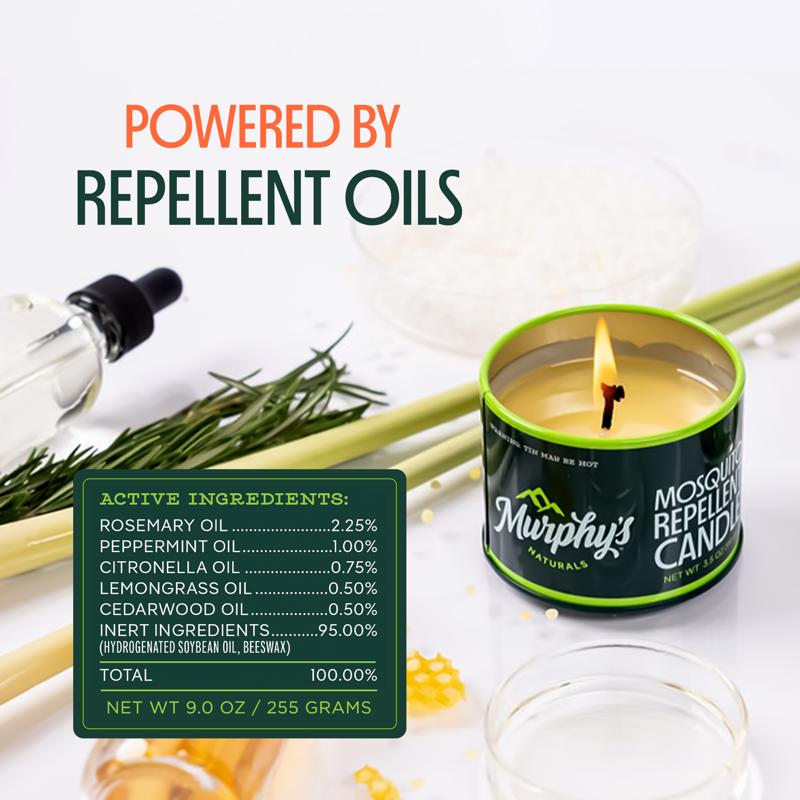 Murphy's Naturals Insect Repellent Candle For Mosquitoes/Other Flying Insects 9 oz