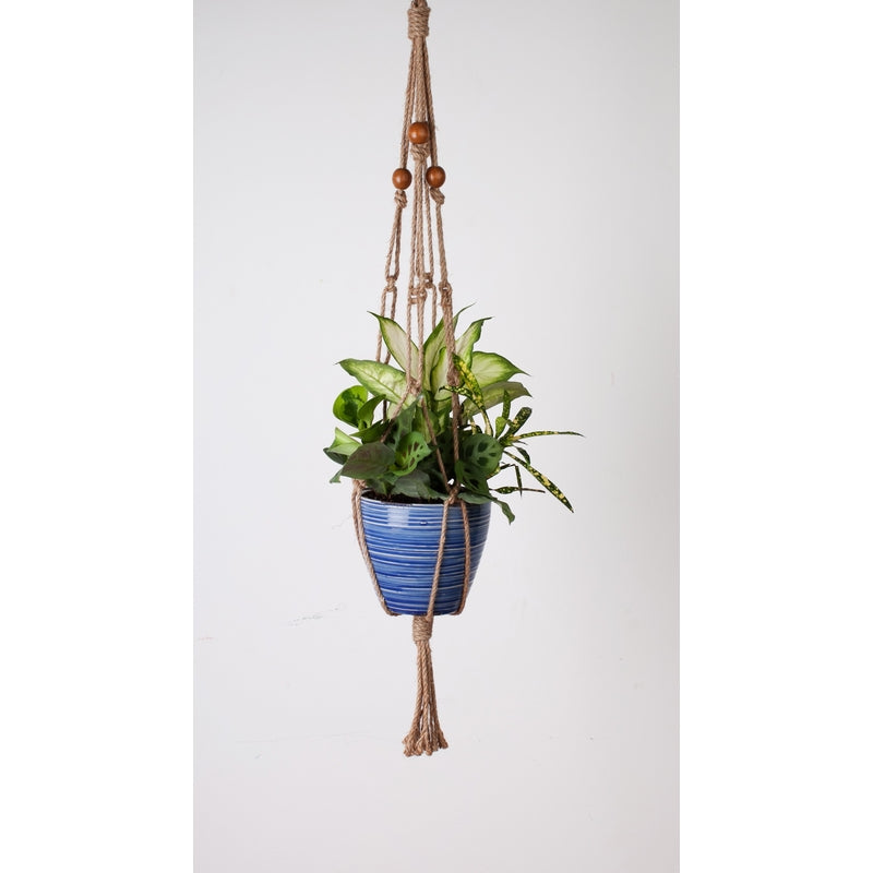 Primitive Planters Natural Jute 30 in. H Plant Hanger