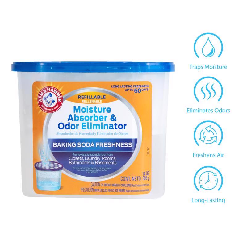 Arm & Hammer No Scent Moisture Absorber and Odor Eliminator 14 oz Beads
