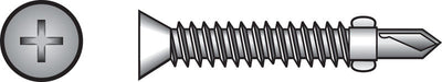 HILLMAN No. 10 Ga. X 1 in. L Phillips Wafer Head Self-Drilling Screws w/Wings 100 pk