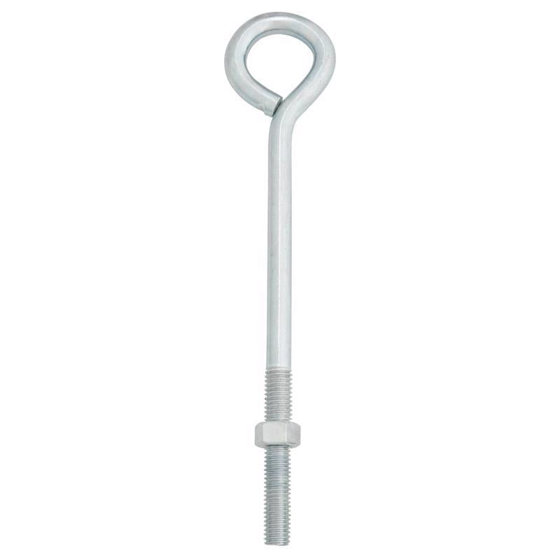 Hampton 1/2 in. X 10 in. L Zinc-Plated Steel Eyebolt Nut Included