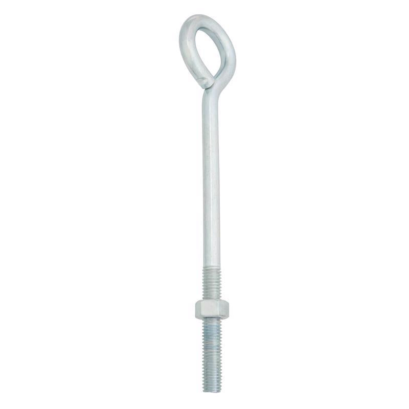 Hampton 1/2 in. X 10 in. L Zinc-Plated Steel Eyebolt Nut Included