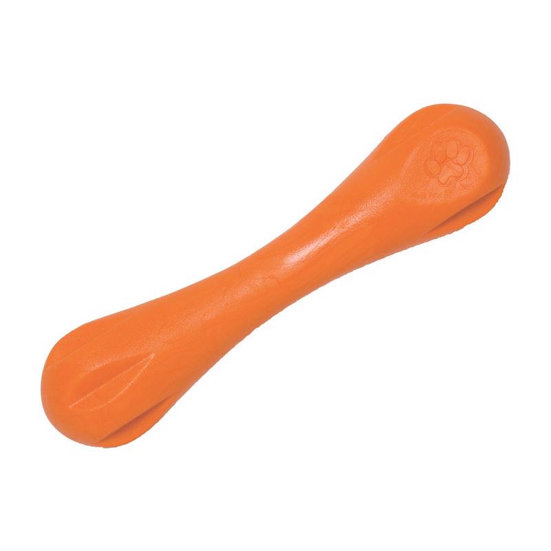 West Paw Zogoflex Orange Plastic Hurley Bone Chew Dog Toy Large