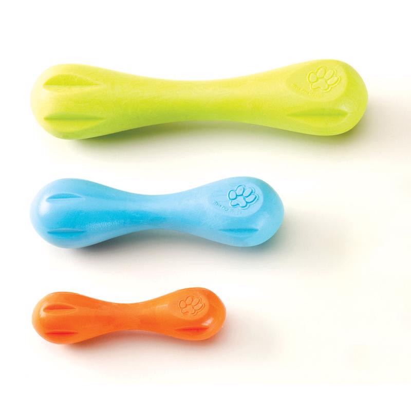 West Paw Zogoflex Orange Plastic Hurley Bone Chew Dog Toy Large