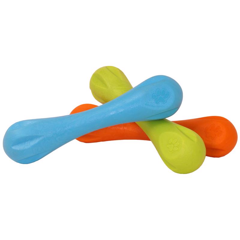 West Paw Zogoflex Orange Plastic Hurley Bone Chew Dog Toy Large