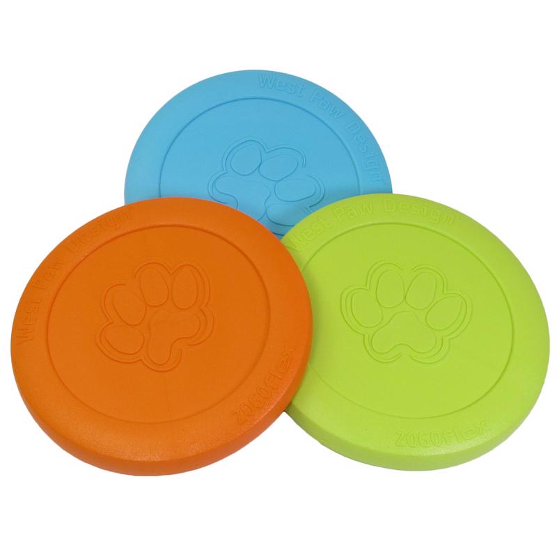 West Paw Zogoflex Blue Plastic Zisc Disc Frisbee Large