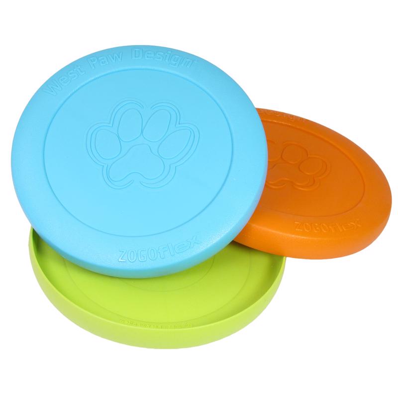 West Paw Zogoflex Blue Plastic Zisc Disc Frisbee Large