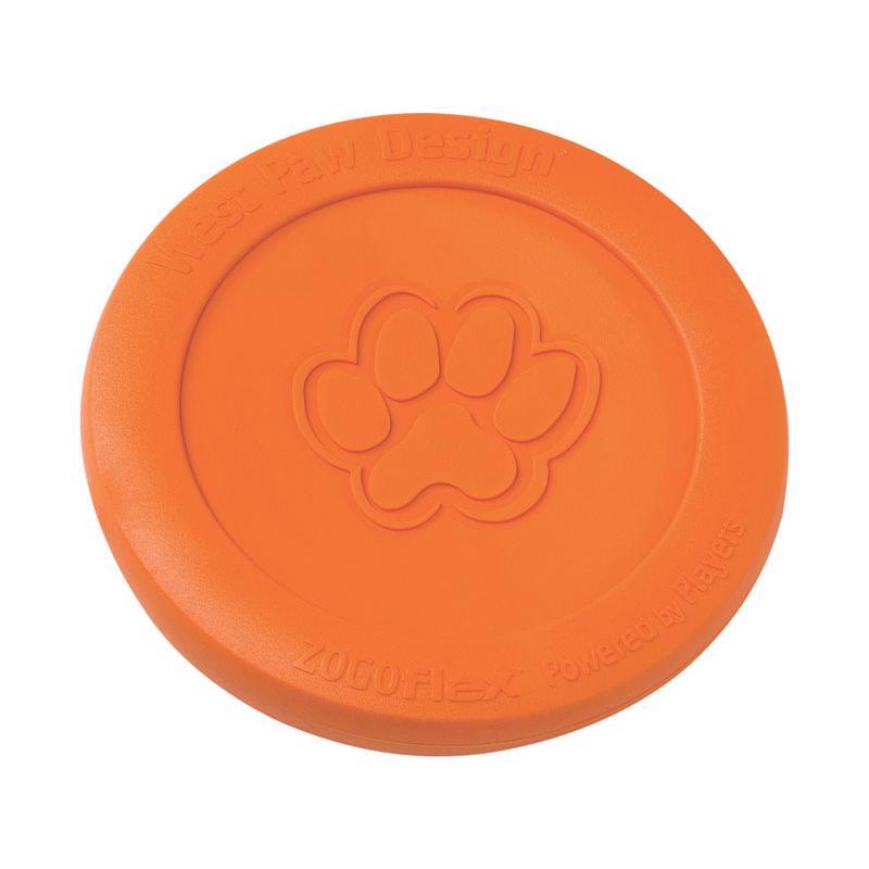 West Paw Zogoflex Orange Plastic Zisc Disc Pet Toy Large