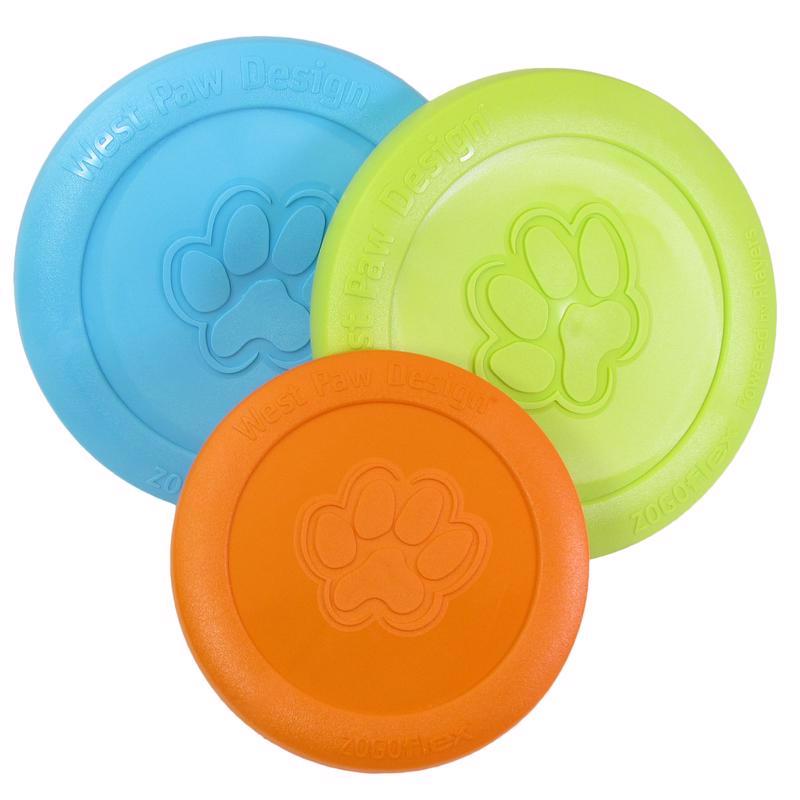 West Paw Zogoflex Orange Plastic Zisc Disc Pet Toy Large
