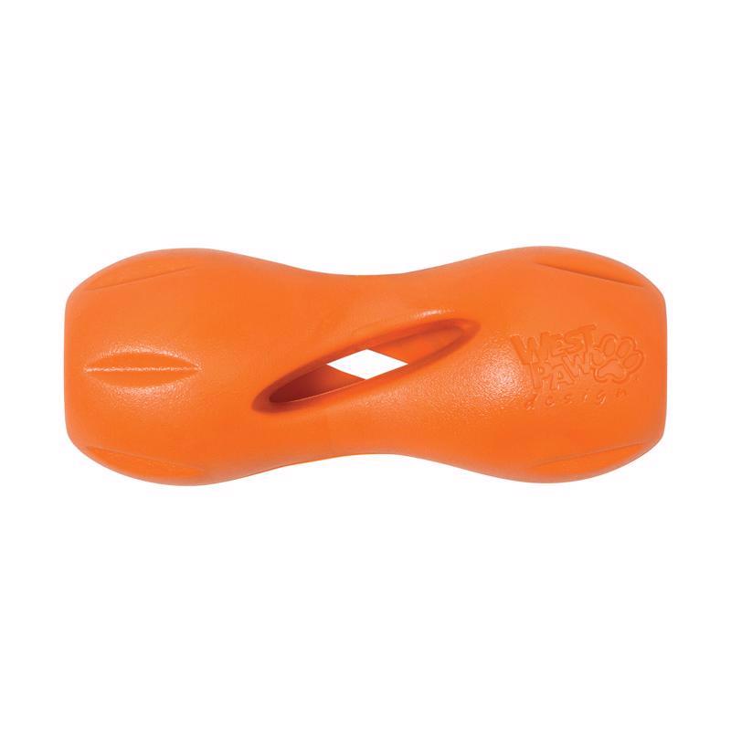 West Paw Zogoflex Orange Plastic Qwizl Pet Toy Small