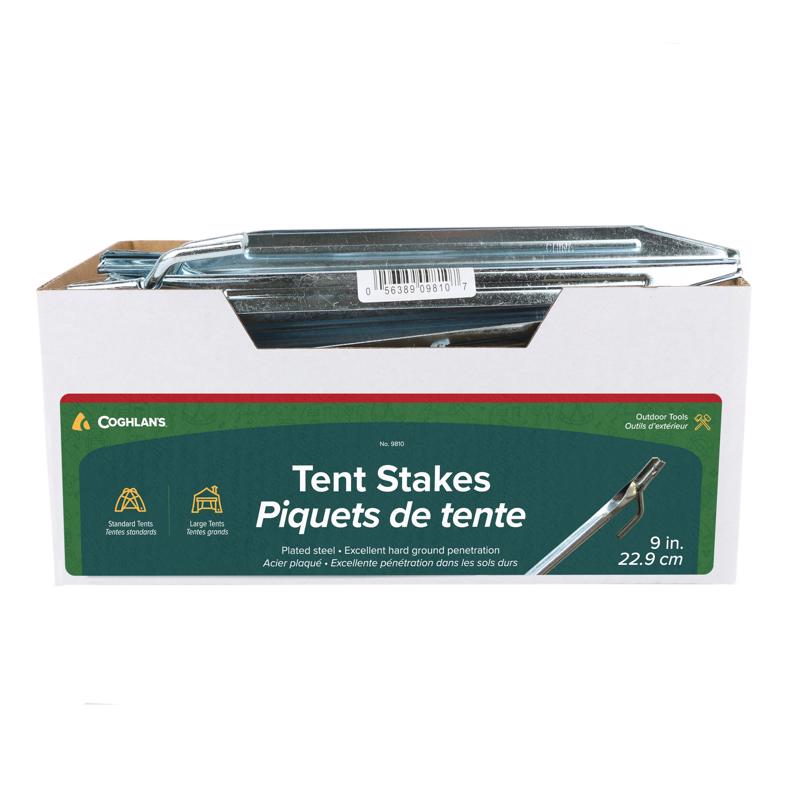 Coghlan's Silver Tent Stakes 0.625 in. W X 9 in. L