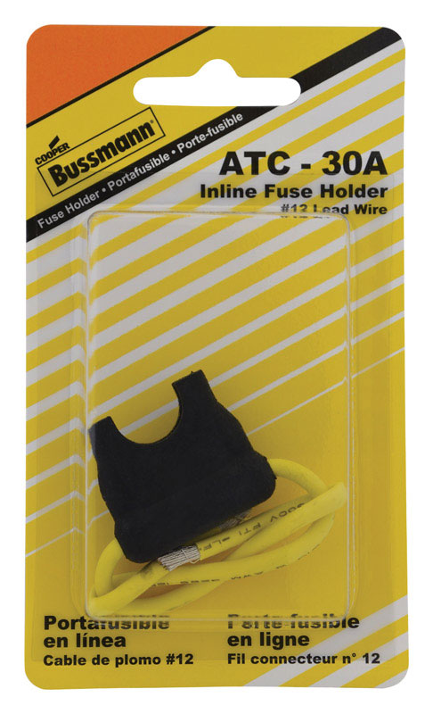 Bussmann 30 amps ATC Black In-Line Fuse Holder