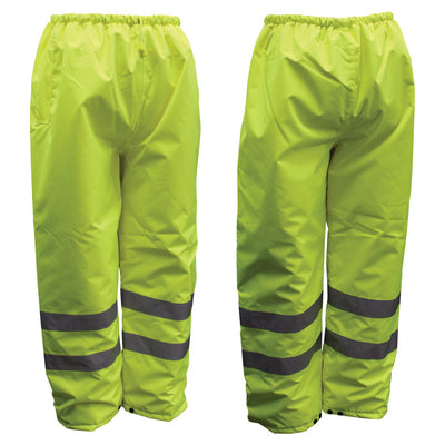 Boss Hi-Vis Insulated Yellow Polyester Rain Pants M
