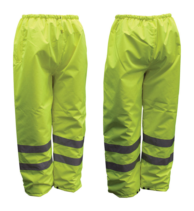 Boss Hi-Vis Insulated Yellow Polyester Rain Pants XXL