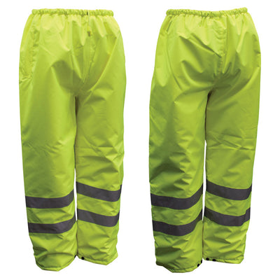 Boss Hi-Vis Insulated Yellow Polyester Rain Pants XXL