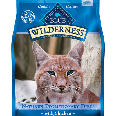 Blue Buffalo Wilderness Adult Chicken Dry Cat Food Grain Free 5 lb