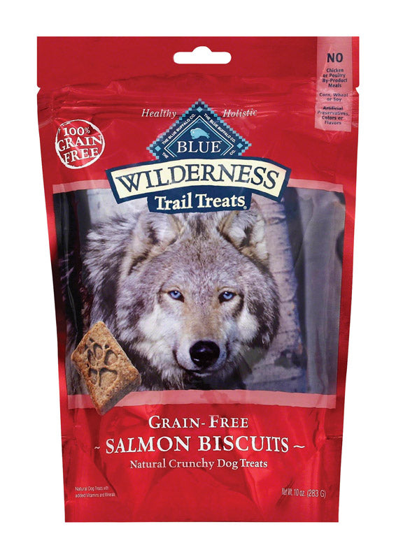 Blue Buffalo Blue Wilderness Salmon Biscuits Grain Free Treats For Dog 10 oz