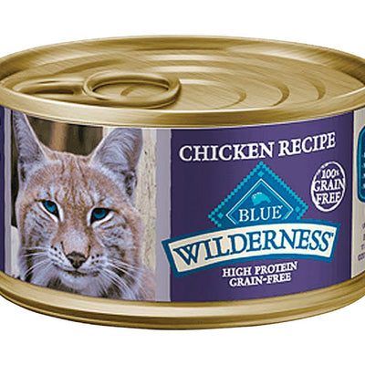 Blue Buffalo Wilderness All Ages Chicken Pate Cat Food Grain Free 5.5 oz