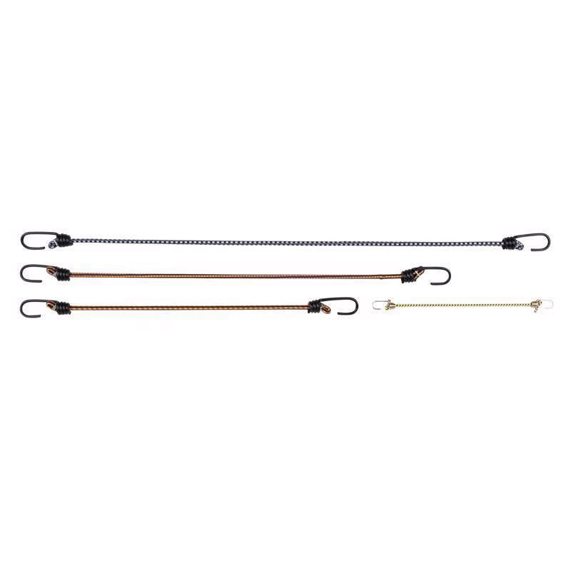 Keeper Assorted Bungee Cord Set 18 in. L X 0.315 in. 6 pk
