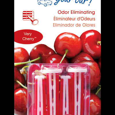 Refresh Your Car! Very Cherry Scent Car Vent Clip 0.7 oz Solid 4 pk