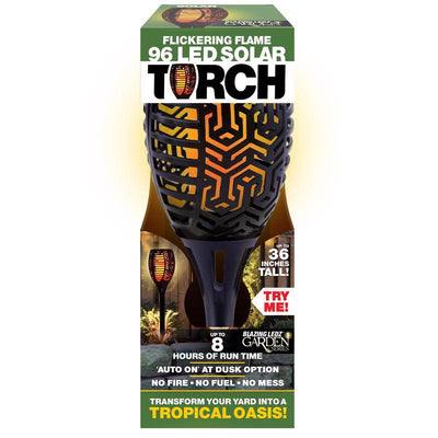 Shawshank LEDz Black Ceramic 12-36 in. Round Garden Torch