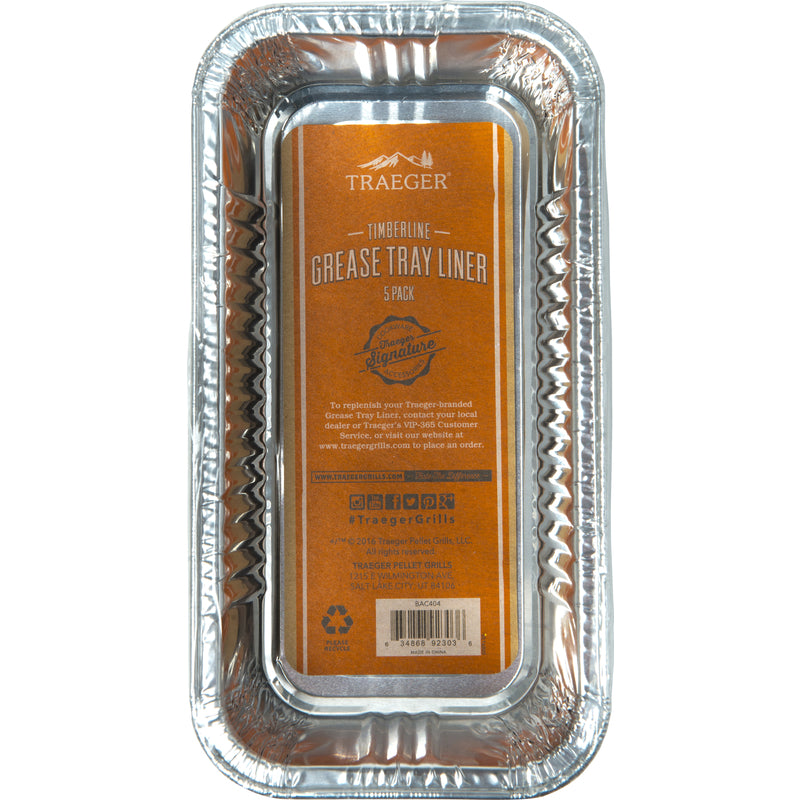 Traeger Aluminum Grease Pan Liner 8.74 in. L X 4.61 in. W For Traeger Timberline 850 &1300 Mod