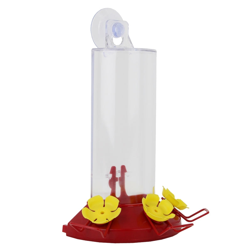 Perky-Pet Hummingbird 8 oz Plastic Window-Mount Nectar Bird Feeder 3 ports