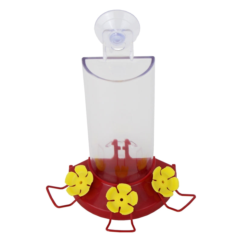 Perky-Pet Hummingbird 8 oz Plastic Window-Mount Nectar Bird Feeder 3 ports