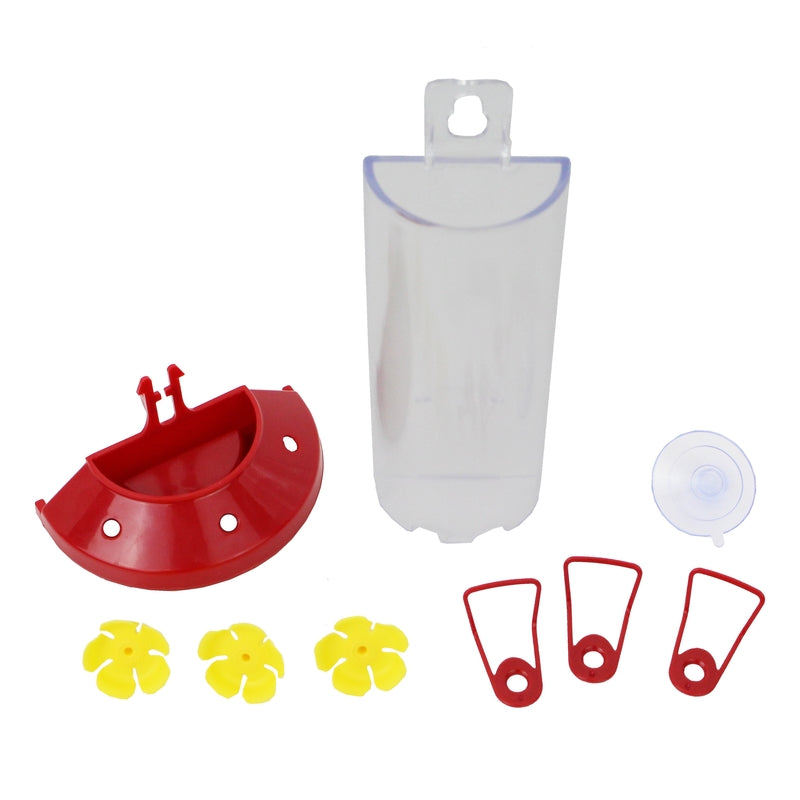 Perky-Pet Hummingbird 8 oz Plastic Window-Mount Nectar Bird Feeder 3 ports